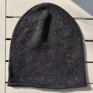 Naked Cashmere Lurex Shimmer Knit Beanie Hat Black Women main image 2